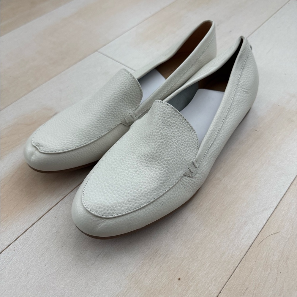 Marc Fisher Cream Leather Flats New Never Use